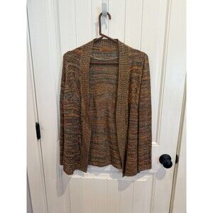 Belldini Cardigan Large L Sweater Front Knit Multicolored Boho Lightweight